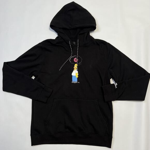 Billabong Simpsons Hoodie Mens Medium Pullover Donut Graphic Sweatshirt - Picture 2 of 8